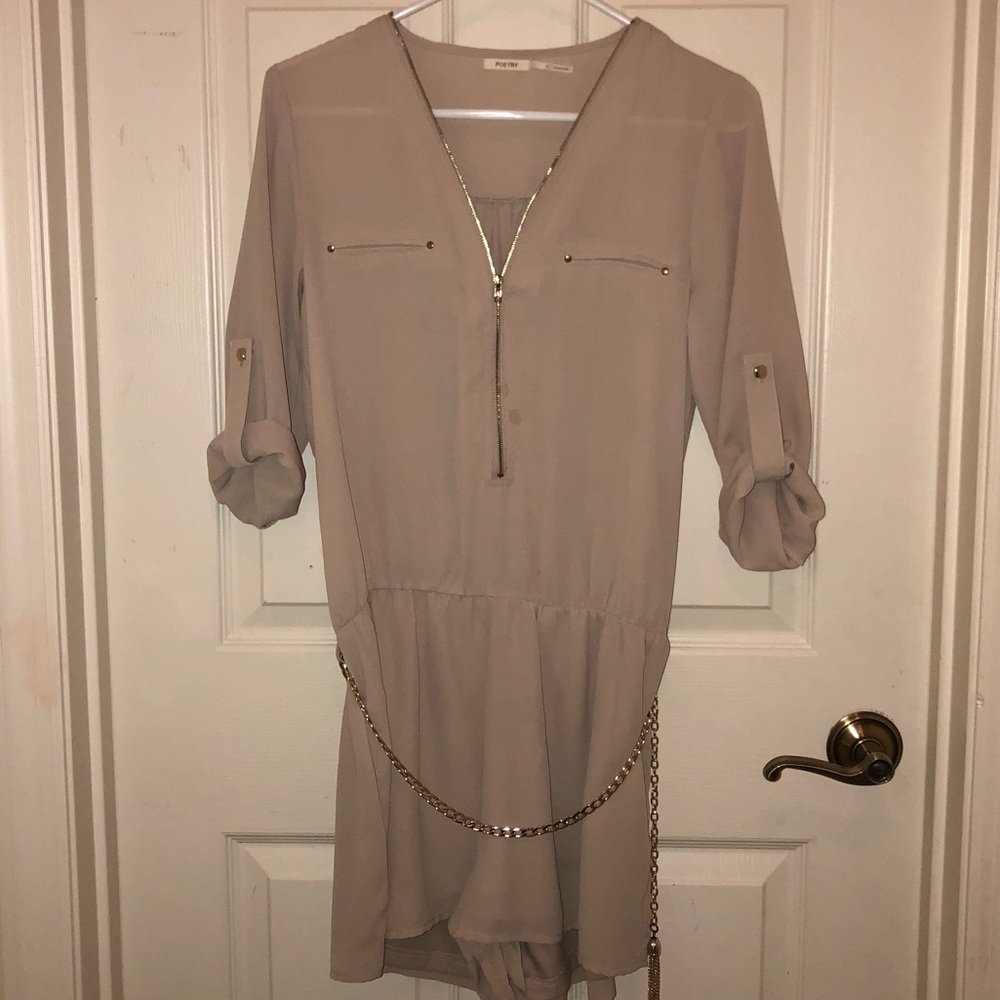 Gold detailed romper